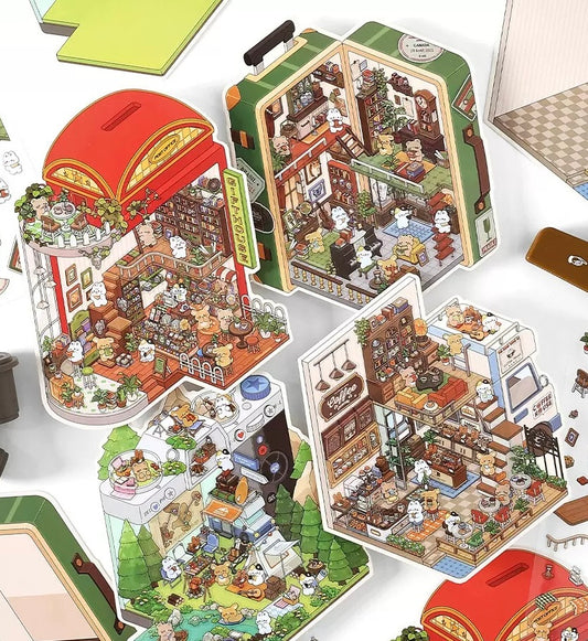 5)  DIY 3D Miniature Scene Stickers