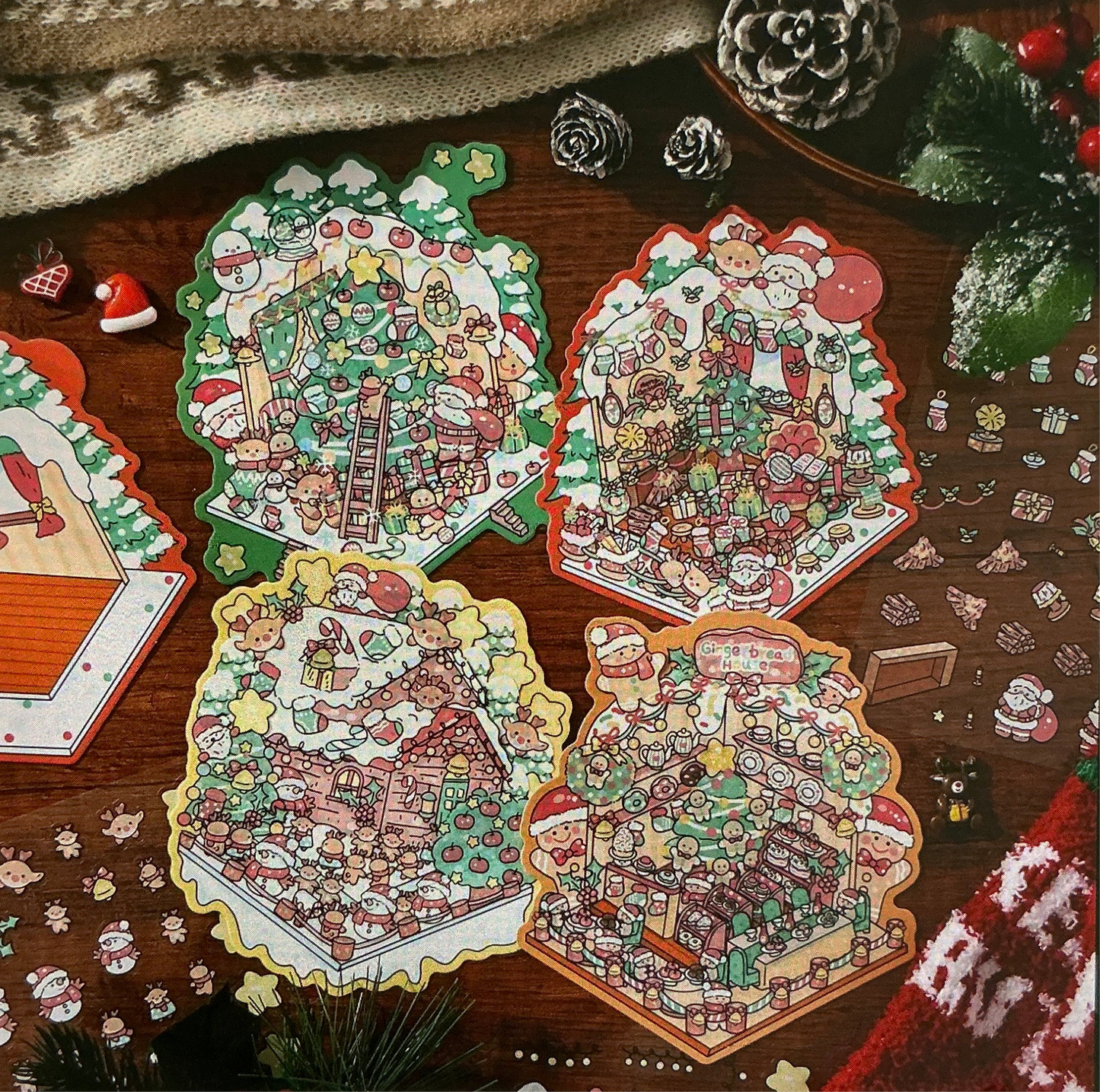 5)  DIY 3D Miniature Scene Stickers